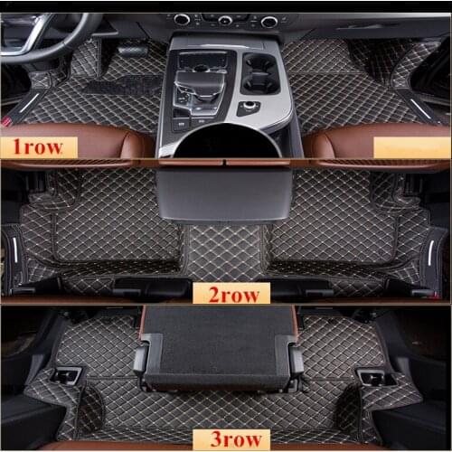 High quality! Custom special car floor mats for Audi Q7 7 seats 2021 waterproof durable carpets for Q7 2020-2015,Free shipping