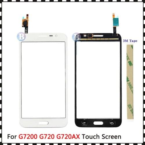 High Quality 5.25" For Samsung Galaxy Grand 3 MAX G7200 G720 G720AX Touch Screen Digitizer Sensor Outer Glass Lens Panel