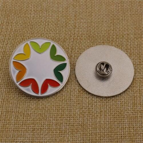 Environmental protection hot metal silver soft badge promotion