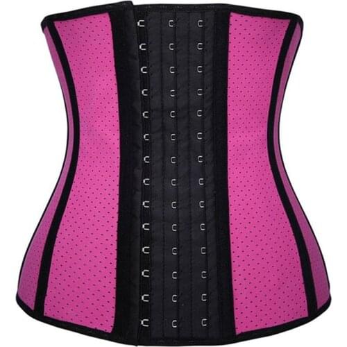 Women Plus Size 6XL Corselet Latex Waist Trainer Underbust Waist Corset Slimming 2017 Breathable Workout Girdles Corset
