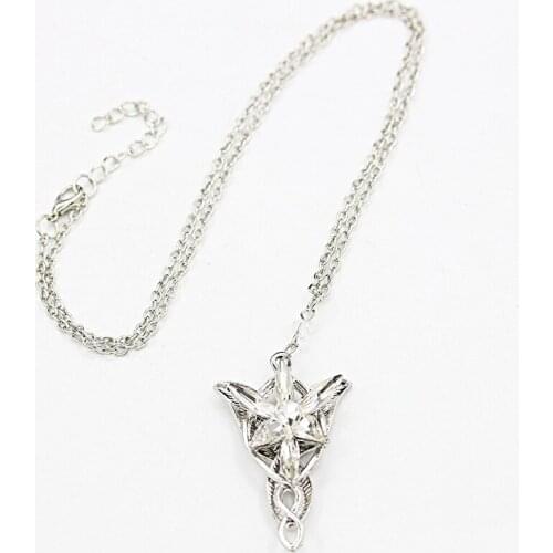 Arwen Evenstar The Lord of theRings Fancy Rhinestone Fashion Silver Plated Chain Necklace for Women