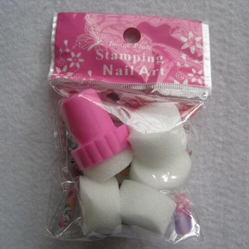 1Bag NA-59 Nail Art Sponge Stamping Image Stamper Set Nail Art Rainbow Effect Tool