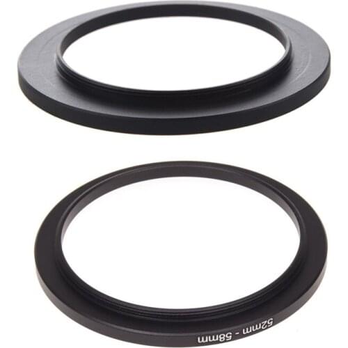 2Pcs Camera Repairing Metal Step Up Filter Ring Adapter - 52Mm To 58Mm & 46Mm To 58Mm