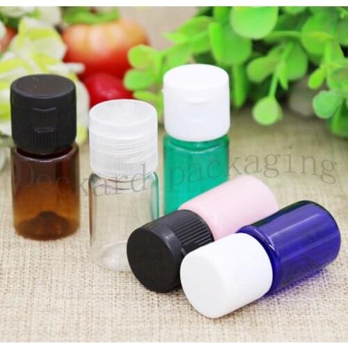 200pcs 5ml Multicolor bottle flip butterfly lid bottle liquid medicine bottle,5cc cosmetic lotion PET bottles container with cap