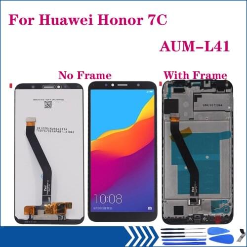 5.7-inch NEW LCD For Huawei honor 7C AUM-L41 L29 LCD display Touch Screen Digitizer Assembly with frame Repair parts