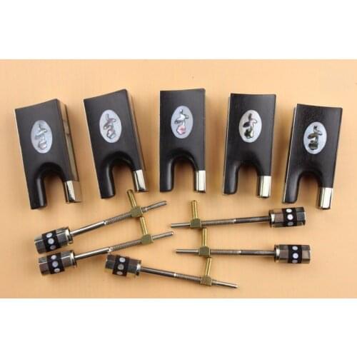 5 pcs ebony 4/4-3/4 violin bow frog .violin bow accessories,beautiful flower