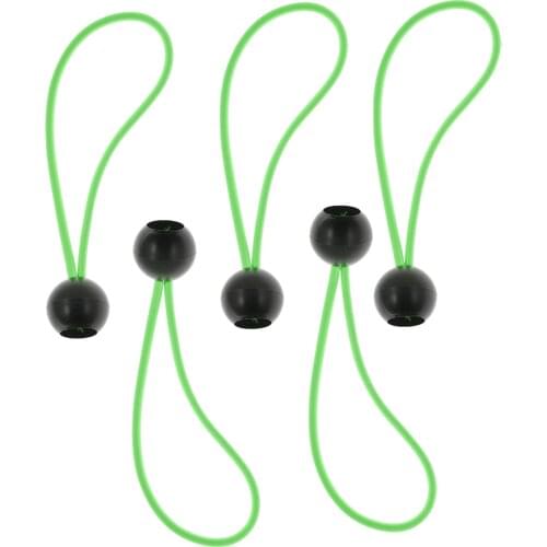 5Pcs Ball Clamp Bungee Cords Elastic Fixed Retainer Rope Outdoor Tent Canopy Strapping Reusable Luggage Holder Tie Down Straps