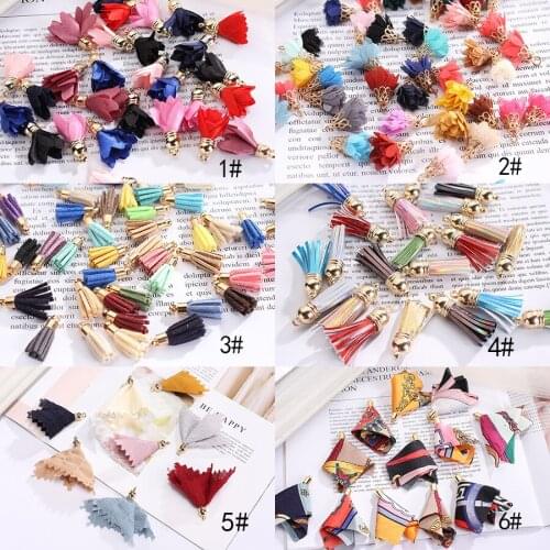 50pc/lot Mini Small Tassel Mixed For Women Earrings Jewelry Crafts diy Making Handbag Key Chains pendants Decoration Accessories