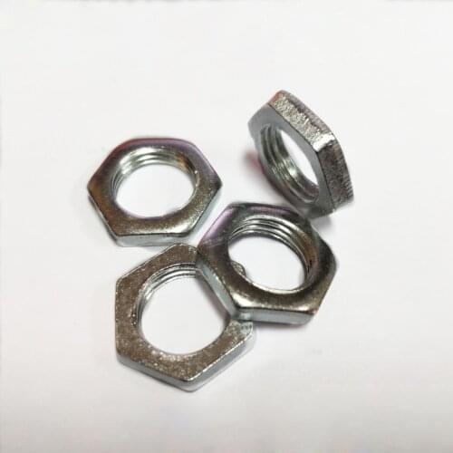 50pcs M11 M2 hex ultra-thin self-locking nuts hexagon flat fine teeth lock nut white zinc GB808