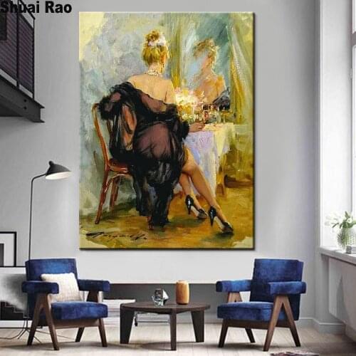 New European beauty Diamond embroidery full square round mosaic rhinestones 5d diy diamond painting portrait home art