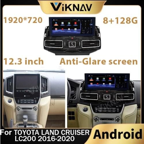 Android 10.0 car radio multimedia player for Toyota Land Cruiser LC200 2016-2020 car GPS navigation head unit stereo recorder