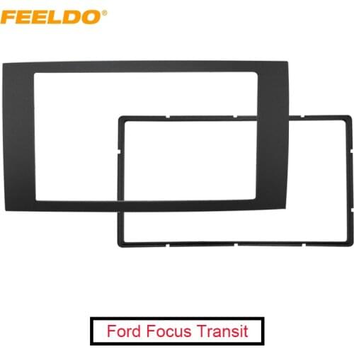 FEELDO Car 2DIN Refitting Frame DVD Panel Dash Kit Fascia Radio Audio Frame for 06 Ford Focus Transit