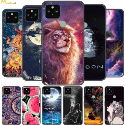 For Google Pixel 5 / 5 xl Case Soft Silicone Painted Back Cover For Google Pixel 4A 5G Phone Case Pixel5 5XL 4 A Funda Black TPU