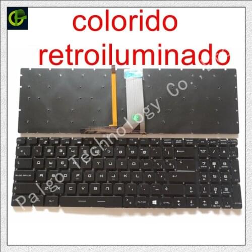 Spanish RGB backlit colorful Keyboard For MSI GF65 GF75 Clevo Terrans Force S5 MECHREVO MR UX7-LH01 hasee 7G-700 Latin LA SP