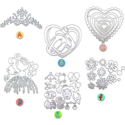 Flower Lace Elegant Carbon Steel Cutting Dies DIY Scrapbooking Photo Album Embossing Paper Cards Making Stencil Decorate