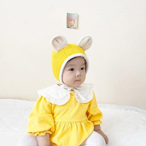 Emmababy Children Warm Knitted Hat with Scarf Girls Cap for Autumn Winter Caps Kids Hat 2021