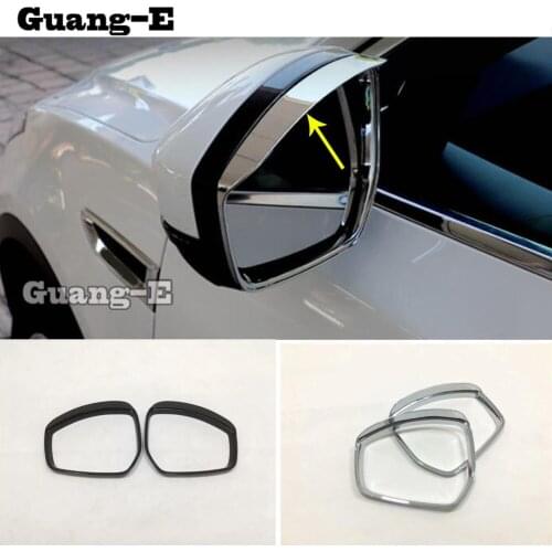 For Jaguar F-PACE F Pace 2016 2017 2018 2019 2020 Car Rear Rearview Side Glass Mirror Trim Frame Rain Shield Sun Visor Shade
