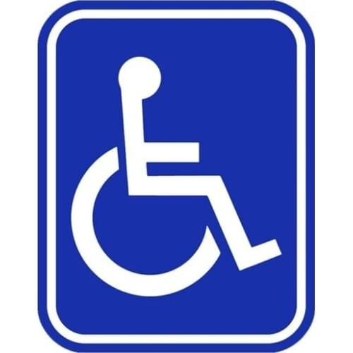 11.9CM*15.2CM Handicap Symbol PVC Wheelchair Disabled Window Car Sticker 11-00069