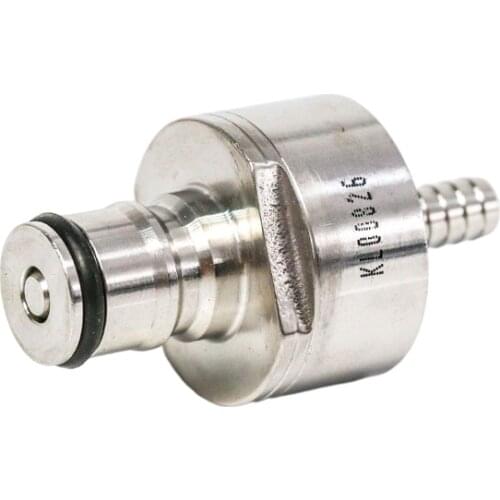 Stainless steel Carbonation Cap w 5/16" Barb, Ball Lock Type, fit soft drink PET bottles, Homebrew Kegging
