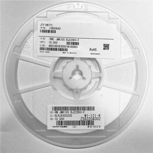 JMK105BJ225KV-F/0402 2.2UF 6.3V K X5R SMD capacitor UMK316BBJ106KL-T/1206 10UF 50V K X5R HMK325C7475KMHPE/1210 4.7UF 100V K X7S