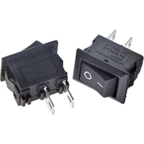 Ship type switch rocker ship power switch button 8.5 * 13.5mm 250VAC 3A 2-pin two gear (5pcs)