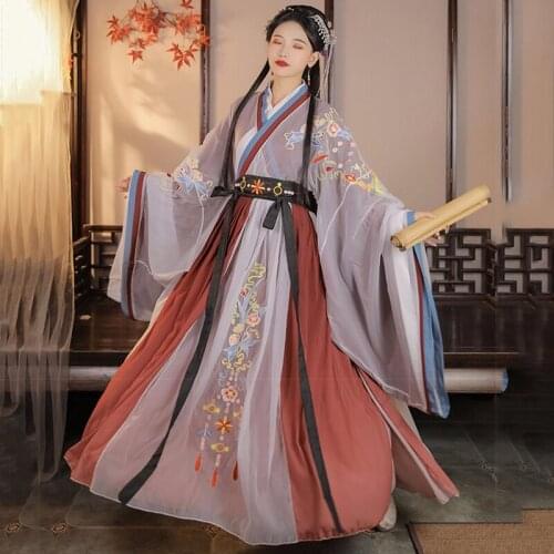 Ancient Chinese Costumes Fairy Cosplay Hanfu Dress For Women Vintage Tang Suit Princess Clothes Festival Folk Dance Wear DN5977