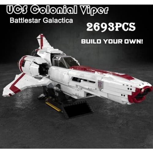 Interstellar series Space War Battlestar Galactica Viper Colonial MKII with MOC-9424 DIY set building blocks childrens toys