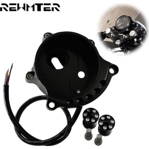 Motorbike Cafe Headlight Mount Black CNC Instrument Cover For Harley Sportster XL 883 1200 Models 2014 2015 2016-2018