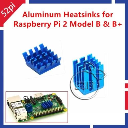 1 Set 2pcs Heatsinks Cooler Aluminum With Adhesive Heat Sink Set Kit For Cooling Raspberry Pi 3 / 2 Model B