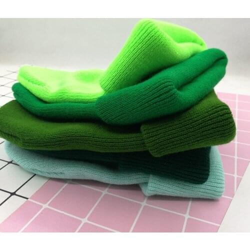 New Green Winter Hats for Men/Woman Beanies Knitted Solid Cute Hat Autumn Female Beanie Caps Warmer Bonnet Ladies Casual Cap