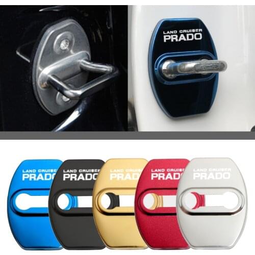 Door Lock Decoration Protection Cover flags emblem case for Toyota prado 120 fj150 land cruiser 80 accessories car styling