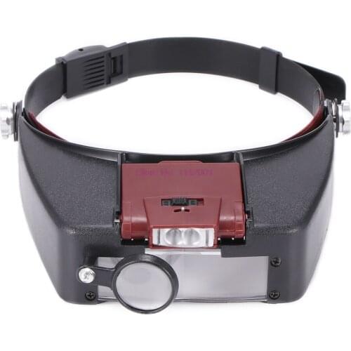 20set Headband Magnifier Led Light Head Lamp Magnifying Glass Jeweler Loupe With Led Lights 1.5x 3 x 8.5x 10x