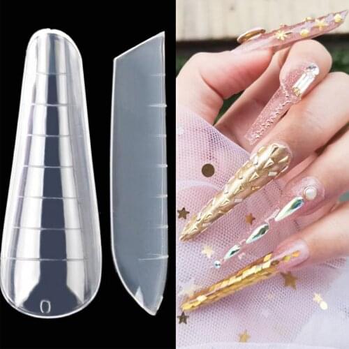 Quick Building Nail Mold Tips 12 Different Size False Clear Nail Finger Extension DIY Nails Accessoires Manicure Tools