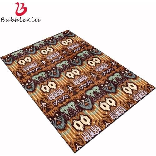 Bubble Kiss Floor Mat American Brown Carpet Tribal Ethnic Style Rugs Bedroom Rugs Customize 100%Polyester Carpets for Bed Room