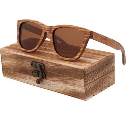 Fashion Retro Classic Zebra Wooden Glasses Men Driving Polarized UV 400 Sunglasses Women Anti-Ultraviolet gafas de sol