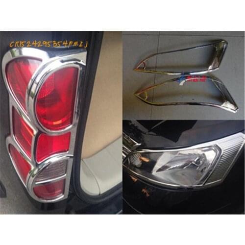 High Quality ABS Front Chrome + Rear Headlamp Lens CoverCar styling FORNissan NV200