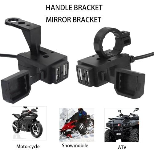 Motorcycle Charger 5V 3.1A Adapter Waterproof 12V Dual USB Port Phone Charger Power Supply Socket for Phone Mobile