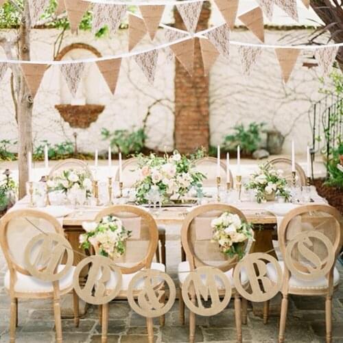 1pcs New Hessian Jute Letter A-Z Fabric Rustic Burlap Alphabet Bunting Banners Flags Bar Vintage Birthday Party Wedding Decor