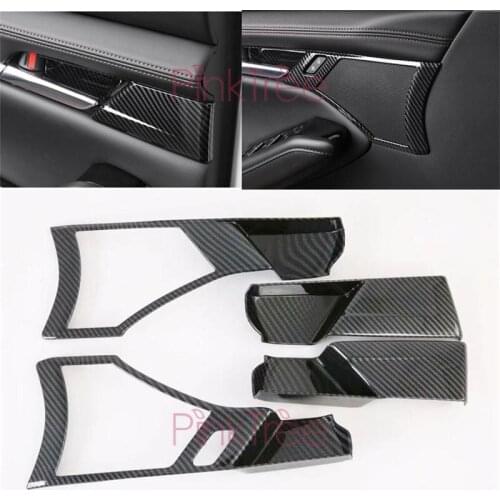 2019 2020 Inner Door Handle Cover Door Bowl Frame Trim Sticker For Mazda 3 Axela Car Styling Accessories