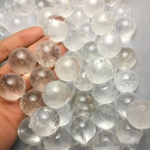 5 Sizes 16-28mm Clear Natural Quartz Crystal Sphere Balls Sphere Crystal Ball Home Decoration Craft