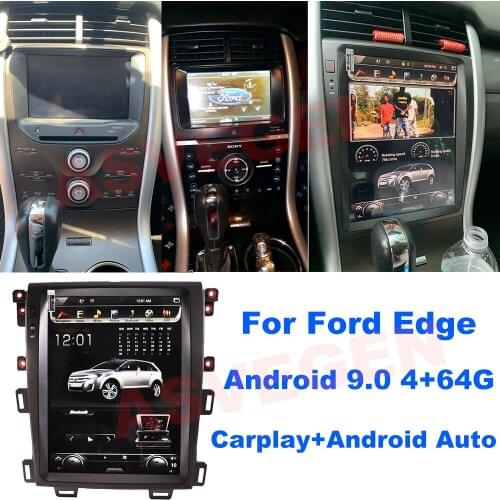 Android 7.1 12.1" For FORD EDGE 2009-2014 With Tesla Vertical screen Car Bluetooth Stereo Radio Player GPS Navigation System