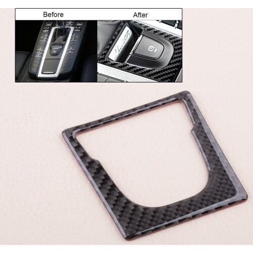 Black Car Interior Console Brake Button Panel Cover Trim Decoration Fit For Porsche Macan 2014 2015 2016 2017 2018 2019