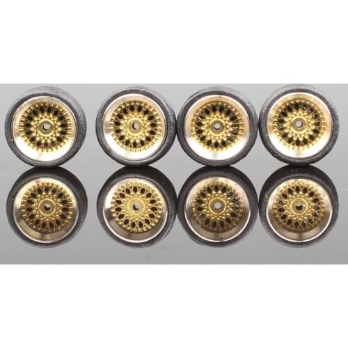 Kids 4pieces/set scale car tires refit modify vehicle Diecast toy accessories 1:64 scale change tyre model for hot kyosho wheels