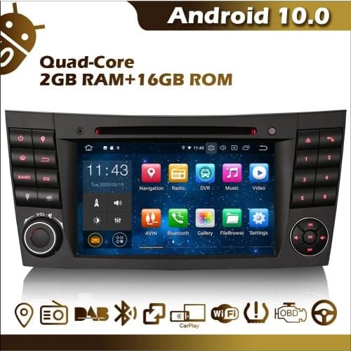 Erisin ES8710E 8-Core Android Auto 10 Car Stereo GPS Radio DAB+ DSP CarPlay BT OBD2 WiFi 4G TPMS for Mercedes E/CLS/G W211 W219