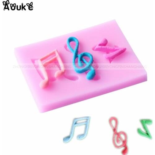 Music Symbol Shaped Liquid Silicone Mold Chocolate Cake Decoration Tools Ice Cubes Fondant Molds DIY Kitchen Baking Accessories