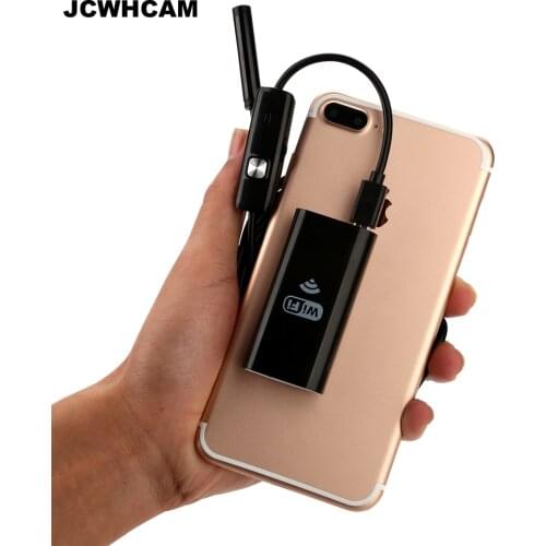 JCWHCAM 1m 2m 3.5m 5m Cable IOS Android Wifi Endoscope with 8mm Lens 6 LED Waterproof Endoscope Inspection Borescope Camera