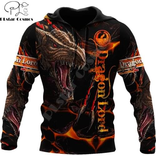 Beautiful Dragon Lord 3D All Over Printed Men Hoodie Autumn and winter Unisex Sweatshirt Zip Pullover Casual Streetwear KJ426
