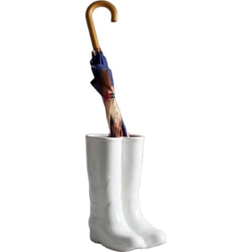 Creative Umbrella Stand Vase Luxury Ceramics Flower Vases American Storage Rack Umbrella Home Living Room Decoration Gift Ideas