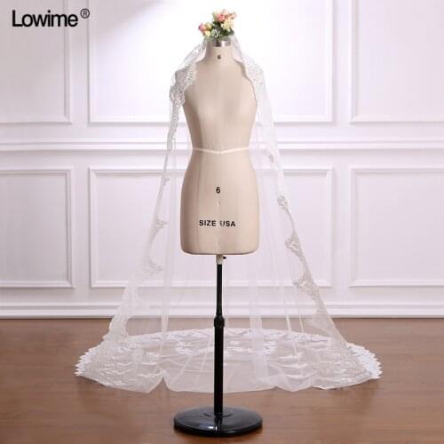 Свадебные кружевные фаты Lowime China At AliExpress