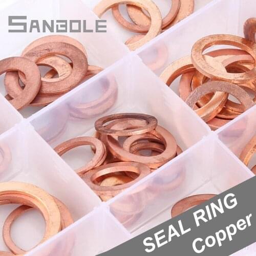 Copper Ring 150pcs/box Group Combine Sealing Mixed Boxed Flat Ring Tool Hardware Accessories